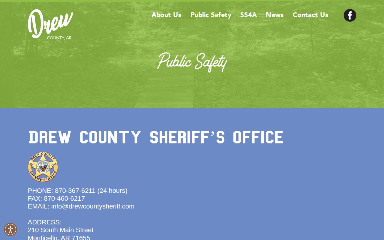 Drew County sheriff contact source for a multi-day arrest log request